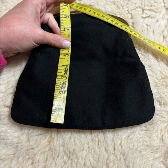 Vintage Mel-Ton Sleek Black and Gold Clutch for Evening Wear - Picture 4 of 9